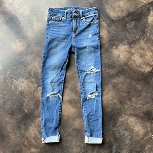 American Eagle Stretch Skinny Jeans Dark Wash 0